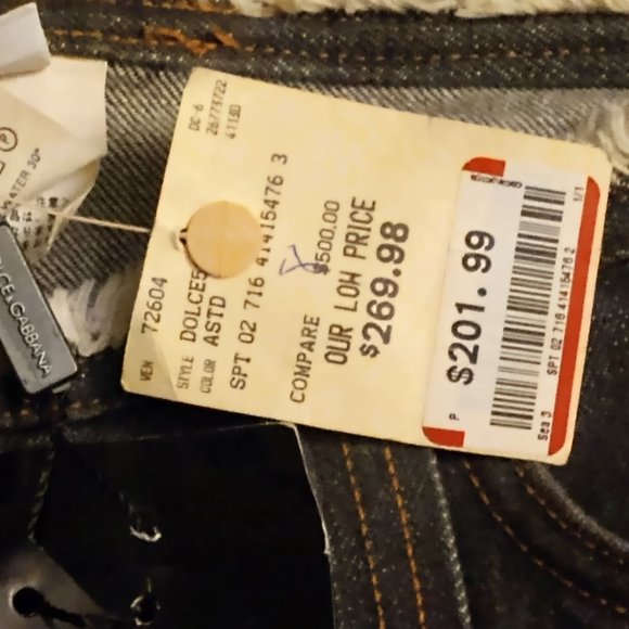 NWT Dolce & Gabbana Straight Leg Women’s Jeans Size 46 (10 US) - Picture 4 of 11
